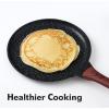 imageCrepe Pan10 in Nonstick Crepe Pan Granite Flat Skilletnon stick Dosa Tawa Comales Para Tortillas Pancake PanDishwasher and Oven Safe CookwareInduction Compatible PFOA FreeGranite