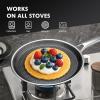 imageCrepe Pan10 in Nonstick Crepe Pan Granite Flat Skilletnon stick Dosa Tawa Comales Para Tortillas Pancake PanDishwasher and Oven Safe CookwareInduction Compatible PFOA FreeSnowflake