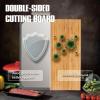 imageEXTRA LARGE Cutting BoardDouble Sided Stainless Steel Cutting Boards Set for kitchenStainless SteelWheat straw pp Cutting Board for meatDishwasher Safe 20  13816  1112  83 InchSet of 2