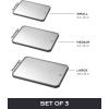 imageEXTRA LARGE Cutting BoardDouble Sided Stainless Steel Cutting Boards Set for kitchenStainless SteelWheat straw pp Cutting Board for meatDishwasher Safe 20  13816  1112  83 InchSet of 3
