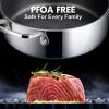 imageFrying Pans Nonstick with LidHybrid Non Stick 5 Quart Saute panPFOA Free CookwareStainless Steel skillet12 inch Deep Saute PanDishwasherampampOven SafeWorks on All CooktopsSingle Helper Handle