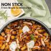 imageFrying Pans Nonstick with LidHybrid Non Stick 5 Quart Saute panPFOA Free CookwareStainless Steel skillet12 inch Deep Saute PanDishwasherampampOven SafeWorks on All CooktopsDouble Helper Handle