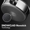 imageFrying Pans Nonstick with LidHybrid Non Stick 5 Quart Saute panPFOA Free CookwareStainless Steel skillet12 inch Deep Saute PanDishwasherampampOven SafeWorks on All CooktopsDouble Helper Handle
