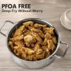 imageFrying Pans Nonstick with LidHybrid Non Stick 5 Quart Saute panPFOA Free CookwareStainless Steel skillet12 inch Deep Saute PanDishwasherampampOven SafeWorks on All CooktopsDouble Helper Handle