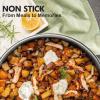 imageFrying Pans Nonstick with LidHybrid Non Stick 5 Quart Saute panPFOA Free CookwareStainless Steel skillet12 inch Deep Saute PanDishwasherampampOven SafeWorks on All CooktopsDouble Helper Handle