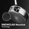 imageFrying Pans Nonstick with LidHybrid Non Stick 5 Quart Saute panPFOA Free CookwareStainless Steel skillet12 inch Deep Saute PanDishwasherampampOven SafeWorks on All CooktopsDouble Helper Handle