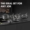 imageSNOWCLAD Pots and Pans Set Non Stick 10 Pcs Hybrid Stainless Steel Cookware Sets Non Stick Frying Pans Saucepans Saute Pan ampamp Stock Pot PFOA Free Kitchen SkilletInduction Compatible14pc