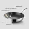 imageWok 13 Inch Hybrid Woks ampamp Stirfry Pans Nonstick Non Toxic Stainless Steel Wok Pan with Lid Dishwasher Induction Oven Broiler Safe PFOA Free Cookware Non Stick13 Inch