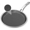 imageCrepe Pan10 in Nonstick Crepe Pan Granite Flat Skilletnon stick Dosa Tawa Comales Para Tortillas Pancake PanDishwasher and Oven Safe CookwareInduction Compatible PFOA FreeSnowflake