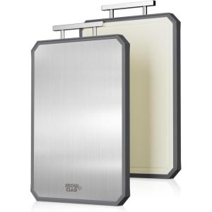 imageEXTRA LARGE Cutting BoardDouble Sided Stainless Steel Cutting Boards Set for kitchenStainless SteelWheat straw pp Cutting Board for meatDishwasher Safe 20  13816  1112  83 Inch16L x 11W