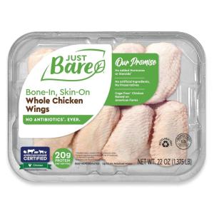 imageJust Bare All Natural Fresh Chicken Whole Wings  Antibiotic Free  BoneIn  1375 LB