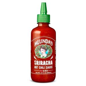 imageMelindas Sriracha Hot Sauce  Classic Gourmet Sriracha Sauce Made with Fermented Red Jalapeos ampamp Garlic  Keto Vegan NonGMO and Gluten Free Hot Sauce  12oz 1 Pack12 oz Pack of 1