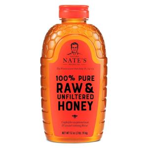 imageNates 100 Pure Raw ampamp Unfiltered Honey  AwardWinning Taste 32oz Squeeze Bottle