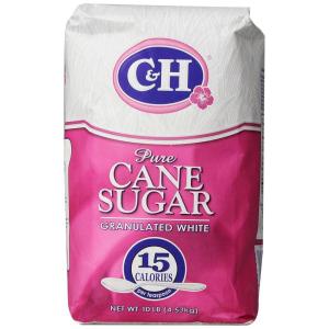 imageCampampH Sugar CampampH Pure Cane Granulated White Sugar 10 lb160 Ounce Pack of 1